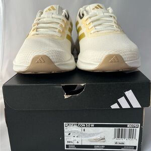 Adidas Runfalcon 3.0 W Cream and Gold Shoes Size 7.5